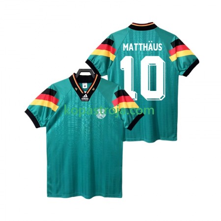 Billiga Fotbollströjor Tyskland MATTHAUS 10 1992 Retro Borta tröja Kortärmad